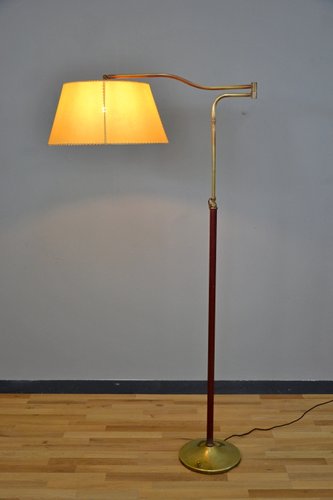 Adjustable Brass Floor Lamp In The, Floor Lamp With Adjustable Arm