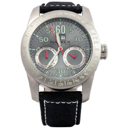 Reloj automático italiano de acero inoxidable con flechas rojas de