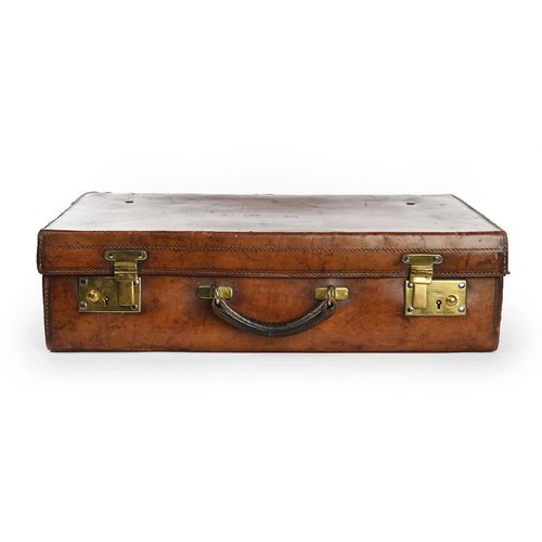 English Leather Suitcase, 1920s