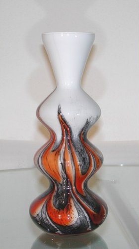 Vase en verre Carlo Moretti Satinato Murano Italia années 80 art verre vase studio verre brocante vase à fleurs design moderne - Canada