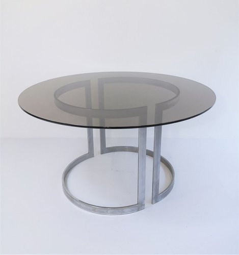 Glass Dining Table By Boris Tabacoff For Roche Bobois 1970s For Sale At Pamono