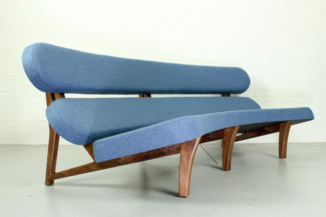 Dutch Curved Floating Sofa for sale Pamono