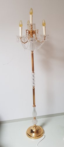 gold crystal floor lamp
