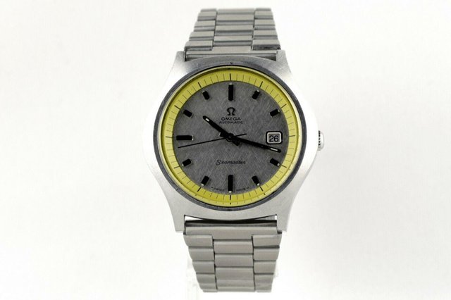 Large Yellow Seamaster Watch from Omega 1960s