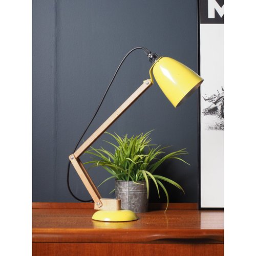 yellow anglepoise lamp