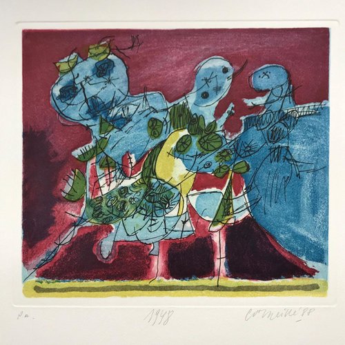 Guillaume Corneille 1948 Aquatinte / eau forte 1988 for sale