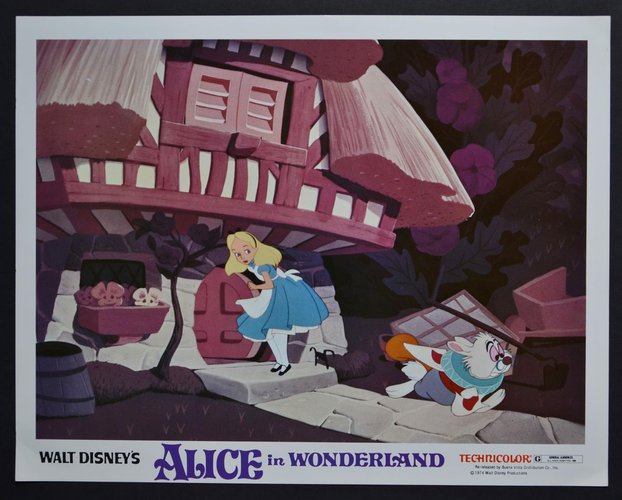 Original Alice Wonderland Lobbykarte Von Walt Disney S Film Usa 1951 Bei Pamono Kaufen