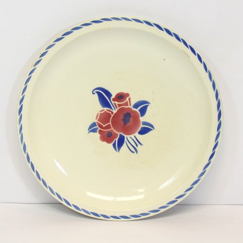 Art Deco BMF N Foreign Cake Plate Plate Ceramic Porcelain from 1930-40 Years Imprint Decor with Vines