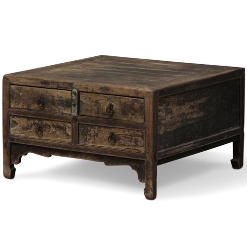Square Coffee Table With Drawers For, Square Wooden Coffee Table With Storage