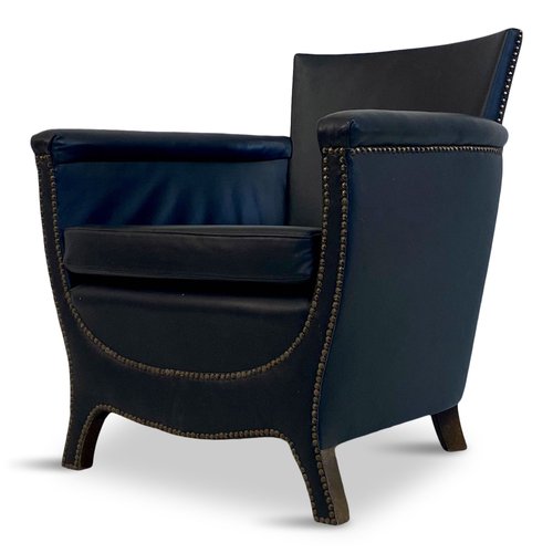Swedish Blue Leather Armchair By Otto Schulz For Boet 1930s At Pamono - Blue Leather Armchair Swedish Blue Leather Armchair By Otto Schulz For Boet 1930s At Pamono - Blue Leather Armchair