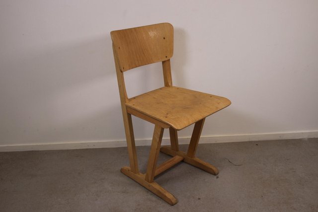 Vintage Wooden Children S School Chair 1960s For Sale At Pamono