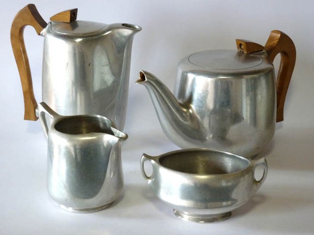 Théière Ancienne En Aluminium - Idéale Pour Camping Ou Déco Vintage