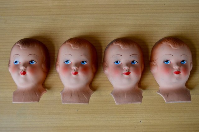 vintage doll heads