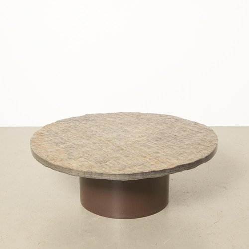 Vintage Rough Natural Stone Coffee, Stone Circle Coffee Table