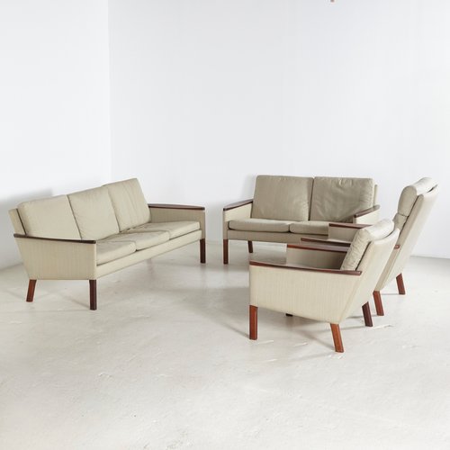 Vintage Rosewood Sofa Set By Aage Christiansen 1960s Set Of 4 For Sale At Pamono