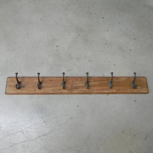 Wall Coat Rack With Cast Iron Hooks, Wrought Iron Coat Rack With Hooks And Shelf