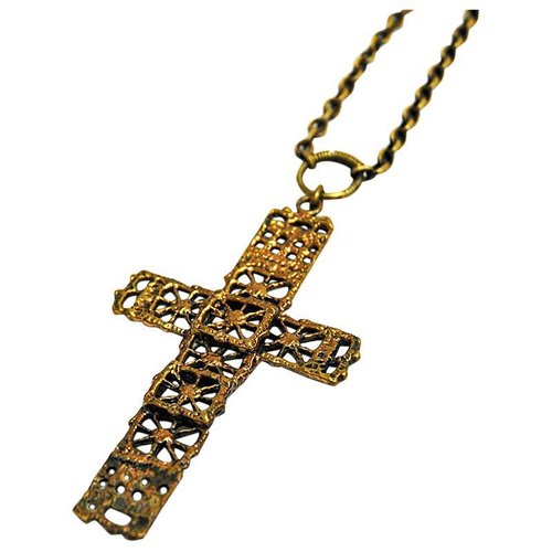 bronze cross necklace