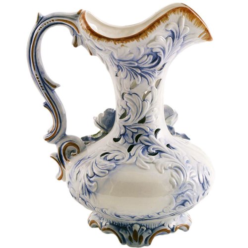 Large Vintage Baroque Style Italian Porcelain Pitcher 1930s For Sale At Pamono