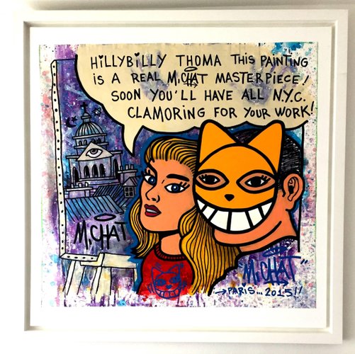 M Chat Ohne Titel Street Art Signierte Malerei Bei Pamono Kaufen
