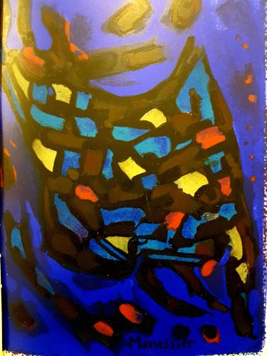 Alfred Manessier - Abstract Blue Composition - Original