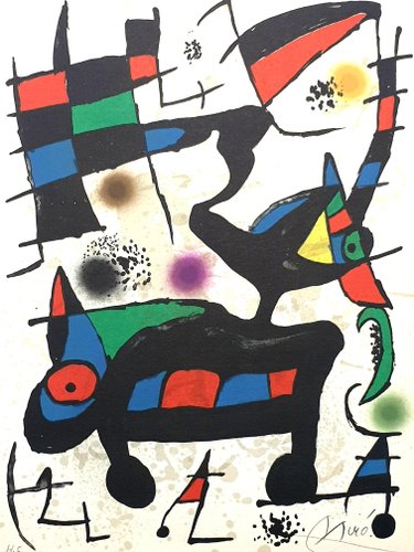 Joan Miro - Abstract Composition - Original Handsigned