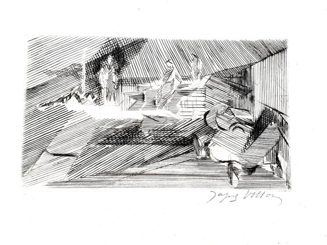 Jacques Villon - Landscape - Original Etching 1949 for sale Jacques Villon - Landscape - Original Etching 1949 for sale