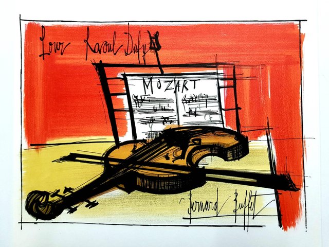 Bernard Buffet (after) - Homage to Dufy - Lithograph 1965 for sale