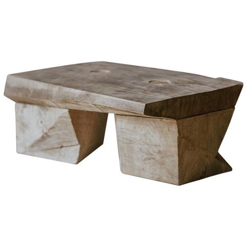 Original Sculpted Low Table In Oak Wood Denis Milovanov For Sale At Pamono