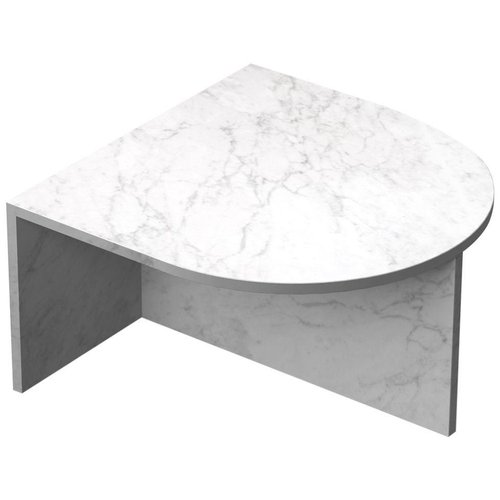 White Marble Fifty Oblong Coffee Table Sebastian Scherer For Sale At Pamono