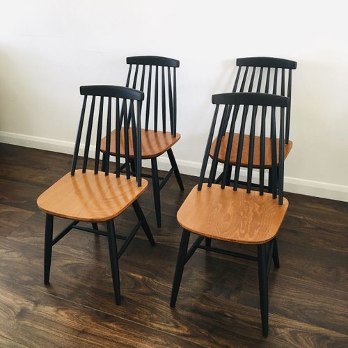 Spindle Back Dining Chairs In The Style, Spindle Back Dining Chair With Arms