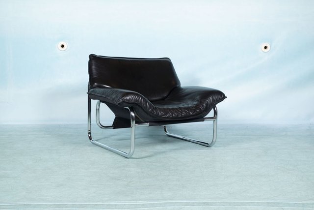 Vintage Leather Lounge Chair By Johann Bertil Haggstrom For Ikea 1980s For Sale At Pamono