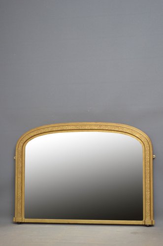 Victorian Gilt Overmantle Mirror For, Victorian Overmantle Mirror White