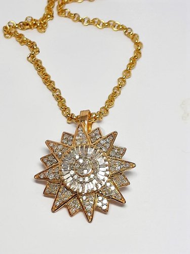 Diamonds Starburst Pendant, 1980s for 