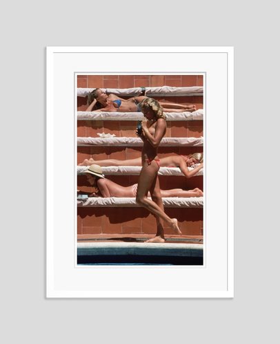 Catherine Wilke Oversize C Print Framed in White by Slim Aarons bei