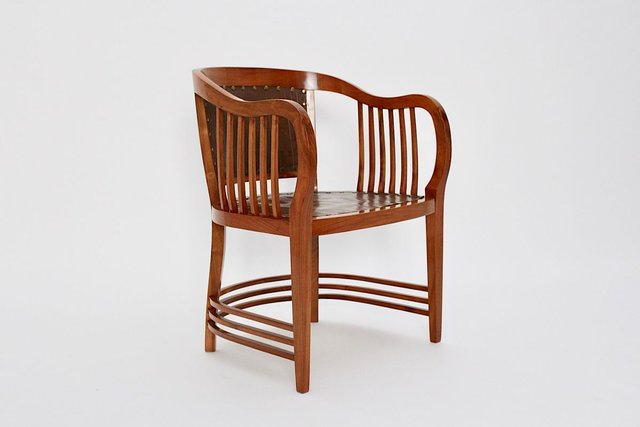 Antique Secessionist Walnut Armchair by Josef Maria Olbrich for