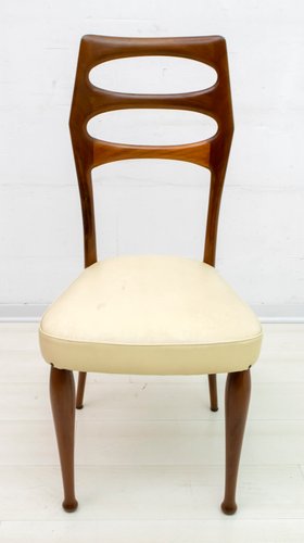 Mid Century Modern Mahogany Dining Chairs by Vittorio Dassi 1950s Set of 6 for sale at Pamono