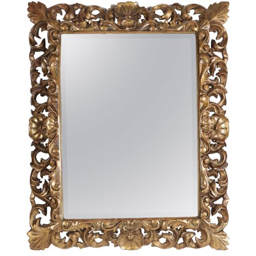 Napoleon Iii Mirror In Hand Carved Gold Gilded Wood With Beveled Mirror For Sale At Pamono