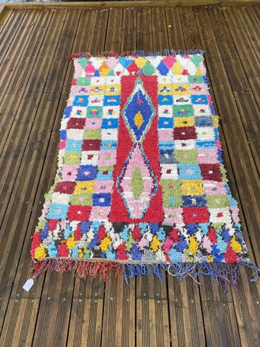 Tapis Boucherouite Vintage Colore En Vente Sur Pamono