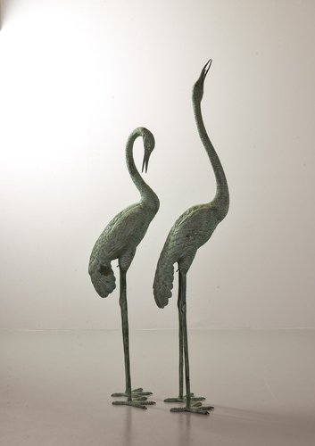 Bronze Crane Bird Sculptures 1950s Set Of 2 For At Pamono - Crane Bird Garden Statue Bronze Crane Bird Sculptures 1950s Set Of 2 For At Pamono - Crane Bird Garden Statue