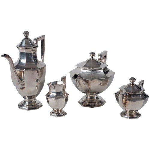 Vintage Japanese Tea And Coffee Silver Set 1970s Set Of 4 For Sale At Pamono