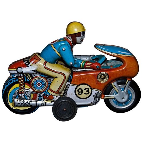 Vintage Motorbike Toy from Oriental Metal Industries India 1970s