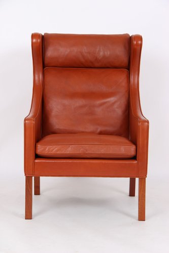 Leather 2204 High Back Chair By Børge Mogensen For Fredericia Denmark 1984 For Sale At Pamono