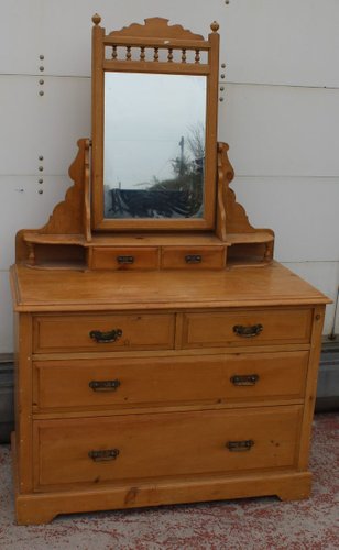 Brights Of Nettlebed Country Pine, Antique Pine Dressing Table Mirror With Drawers