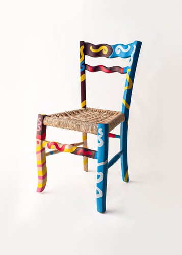 A Signurina Sciacca Chair In Hand Painted Ashwood By Antonio Aricò For Myop At Pamono A Signurina Sciacca Chair In Hand, Hand Painted Outdoor Chairs
