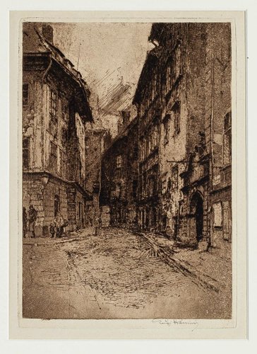 Landscape - Original Etching by Luigi Kasimir - Early 1900 Early
