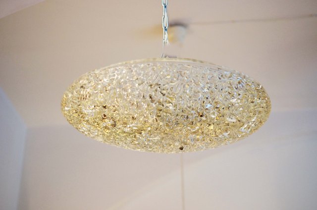 Textured Glass Ceiling Lamp From J T Kalmar