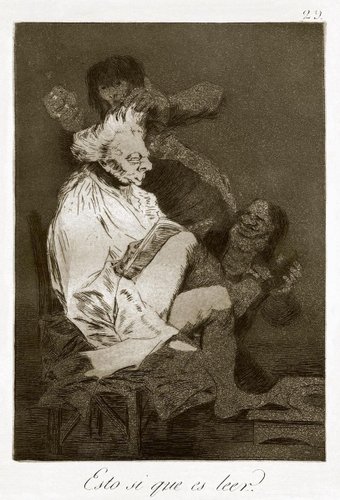 Esto sí Que es Leer Origina Etching by Francisco Goya 1868