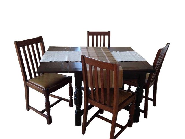 Solid Wooden Adjustable Table Chairs, Adjustable Dining Room Table And Chairs