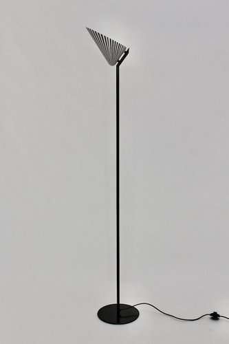 White Glass Floor Lamp, Modern Black Floor Lamp