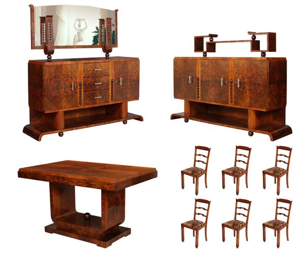 Mobilier de Salle à Manger Art Déco par Osvaldo Borsani pour Guido
